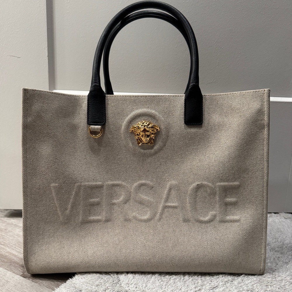 VERSACE canvas tote
